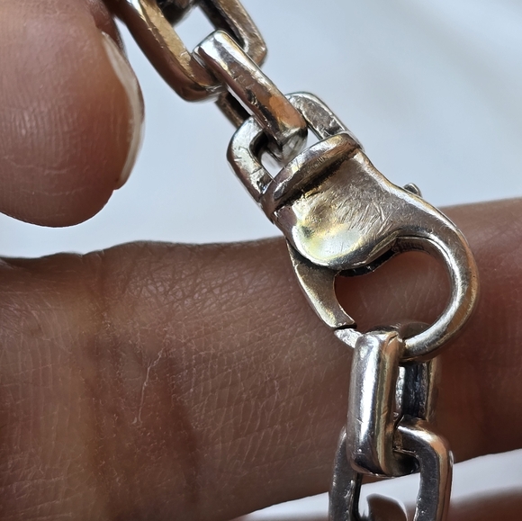 Sterling Square Link Thick Chain - Picture 7 of 7